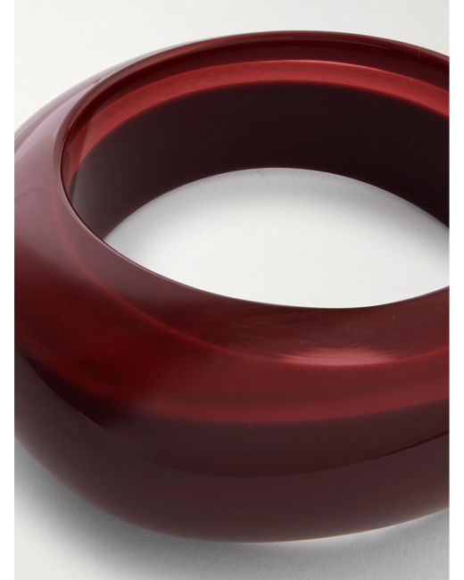 Bracelet Jonc En Résine Saint Laurent en coloris Red