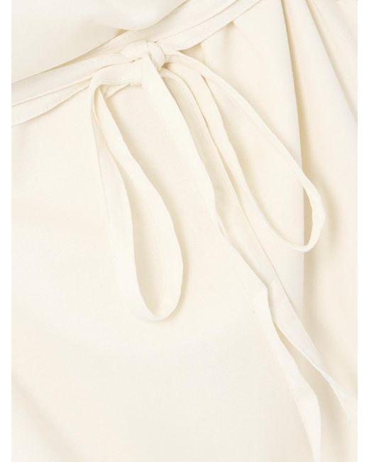Lemaire Natural Midikleid Aus Baumwoll-Jersey Mit Bindegürtel