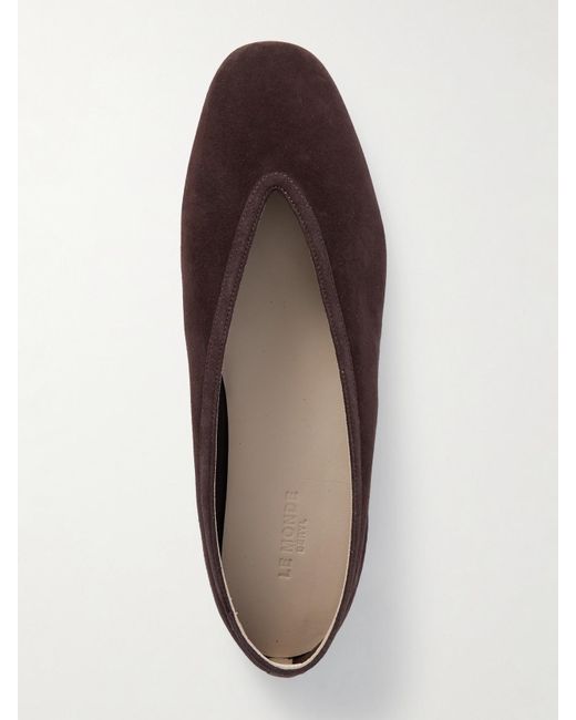 Le Monde Beryl Brown Luna Suede Ballet Flats