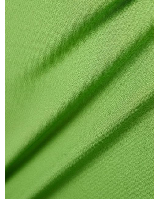 Jonathan Simkhai Green Aldina Ruched Ombré Stretch-Jersey Turtleneck Maxi Dress