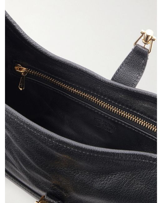 Gucci Black Jackie 1961 Slim Textured-Leather Shoulder Bag