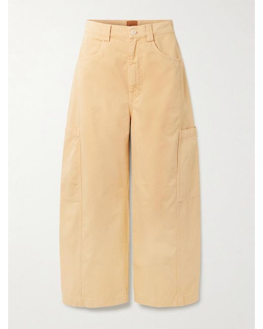 Jamie Haller Natural The Crop Painter Cropped Mid-Rise Wide-Leg Jeans