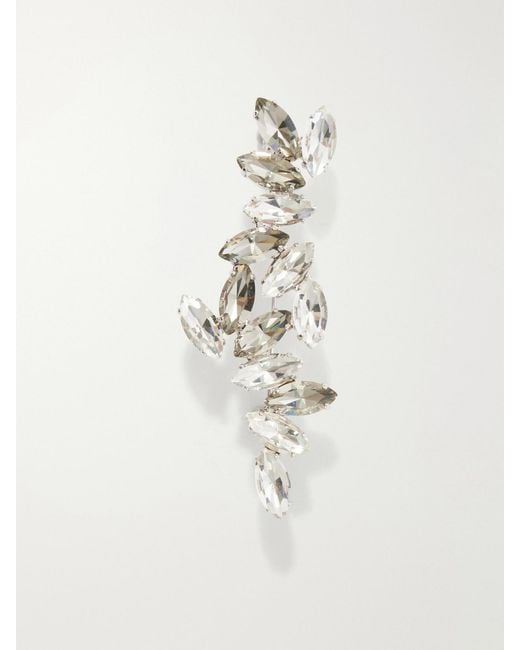 Erdem White Tone Crystal Brooch