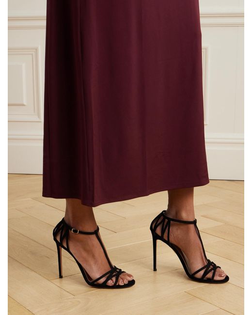 【送料&関税込】Aquazzura Forever More 105 Suede Sandal Blac AQUAZZURA Forever More 105 suede sandals | NET-A-PORTER