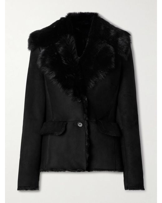 Magda Butrym Black Shearling Jacket