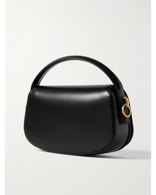 Saint Laurent Black New Bascule Tote Aus Leder Mit Verzierungen