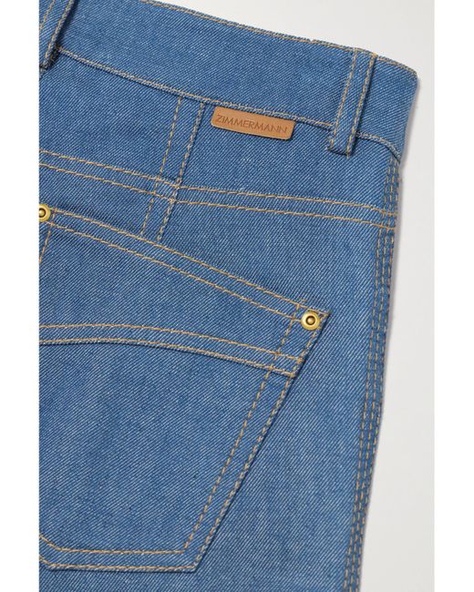 Zimmermann Blue Matchmaker High-Rise Wide-Leg Jeans