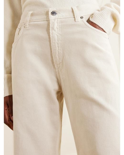Haikure Natural Clara Cotton-Courduroy Wide-Leg Pants