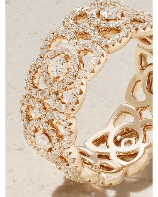 De Beers London Natural Lotus By De Beers 18-Karat Rose Diamond Ring