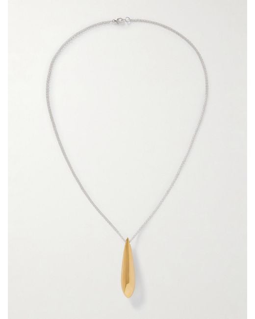 Agmes Natural Audrey Recycled Sterling And Vermeil Necklace
