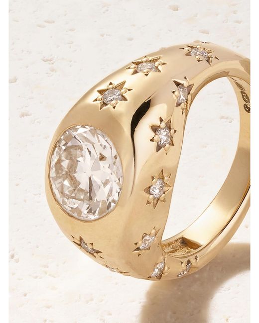 Marlo Laz Natural Disco 14-Karat Diamond Ring