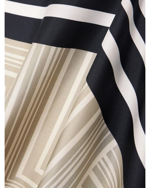 Joseph White Nixie Striped Silk Satin-Twill Pareo