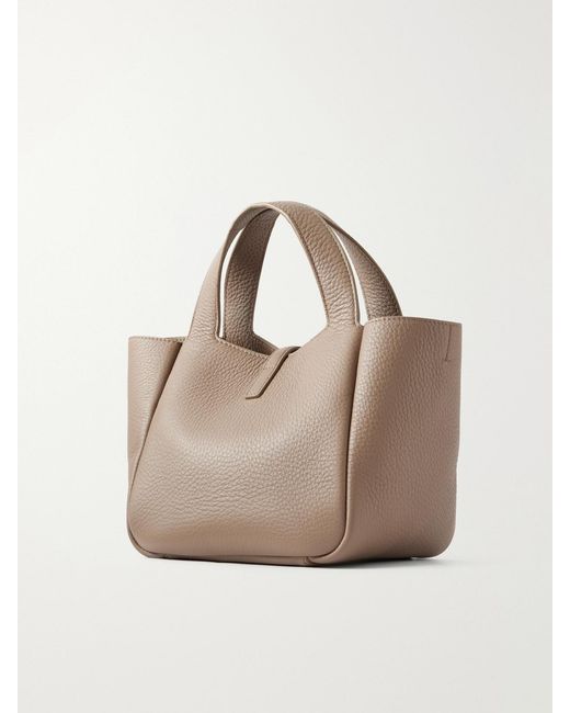 Saint Laurent Natural Le 5 Á 7 Baby Bea Leather Tote