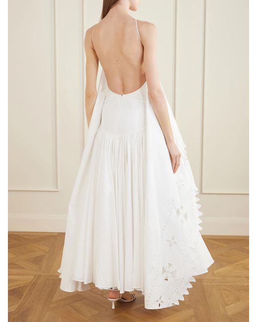 Jacquemus White La Robe Provençale Embroidered Cotton Maxi Dress