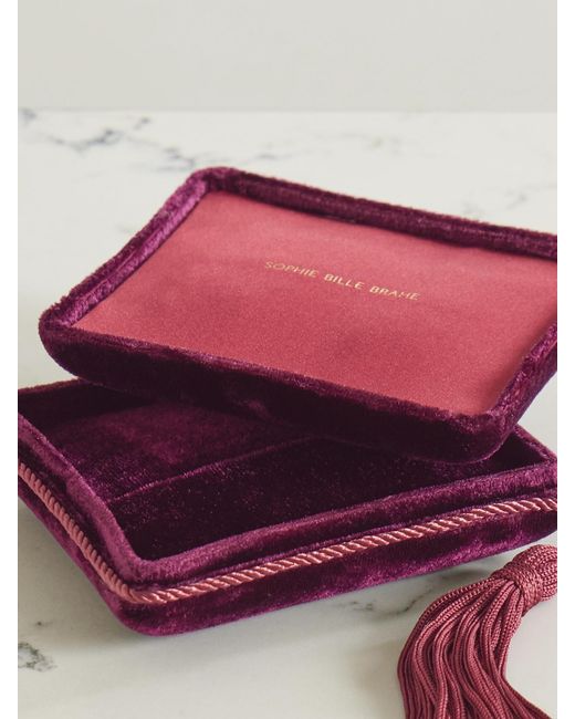 Sophie Bille Brahe Purple Tasseled Velvet Jewelry Box