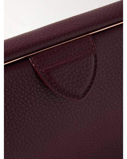 Gabriela Hearst Purple Carrington Clutch Aus Strukturiertem Leder