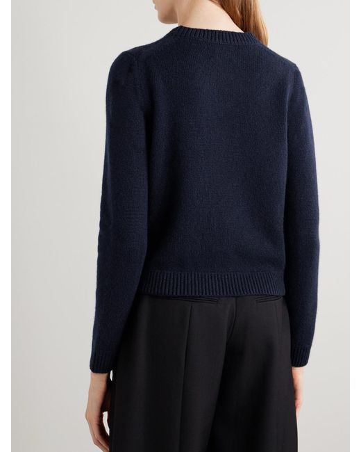 Khaite Blue Leta Cashmere Sweater