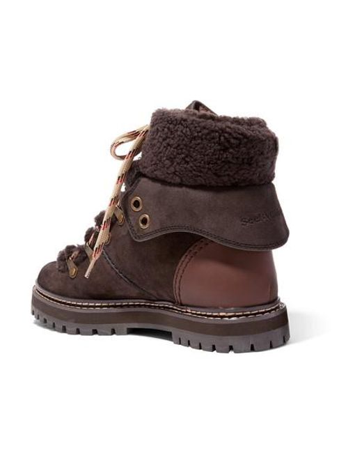see by chloe shearling ankle boots