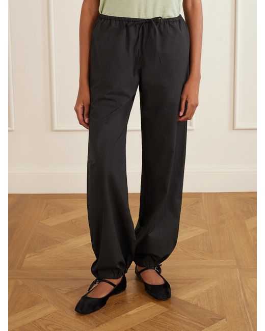 SKALL Black Petri Cotton-Poplin Balloon Trousers