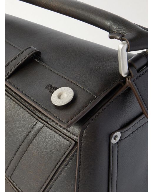 Loewe Black Puzzle Panta Small Textured-Leather Shoulder Bag
