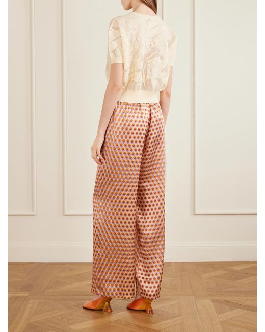 Dries Van Noten Natural Ribbed-Knit Cotton-Blend Sweater