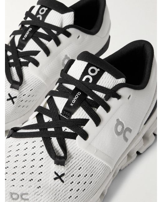 On Shoes Natural Cloud X 4 Recycled-Mesh Sneakers