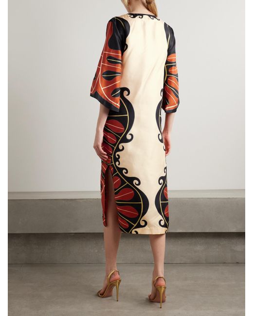 LaDoubleJ Natural Mother Printed Silk-Twill Kaftan