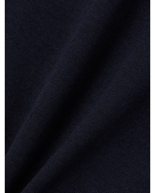 Bottega Veneta Blue Wool Polo Shirt