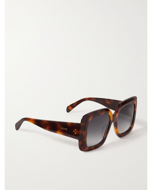 Céline Brown Oversized Square-Frame Acetate Sunglasses