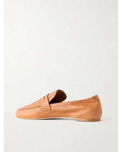 Jamie Haller Metallic Leather Penny Loafers