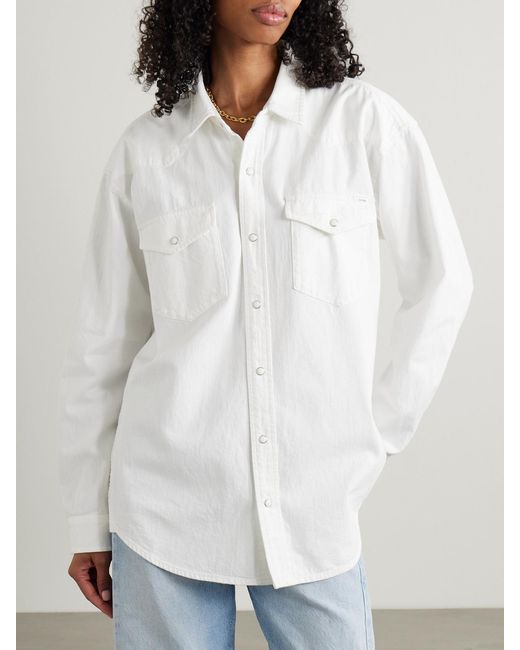 Mother White The Exes And Oh's Denim Shirt