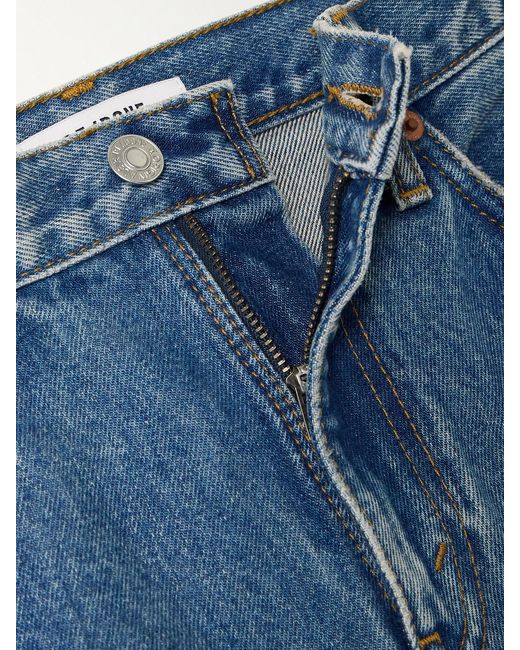 Re/done Blue The Ollie High-Rise Straight-Leg Organic Jeans