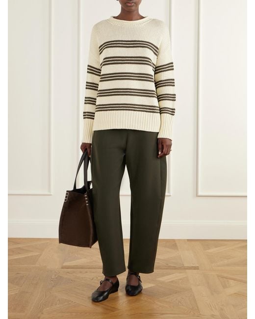 La Ligne Green Colby Recycled-Crepe Barrel-Leg Pants