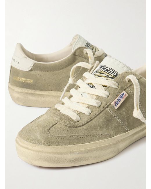 Golden Goose Deluxe Brand Brown Soul-Star Sneakers Aus Veloursleder Mit Lederbesätzen