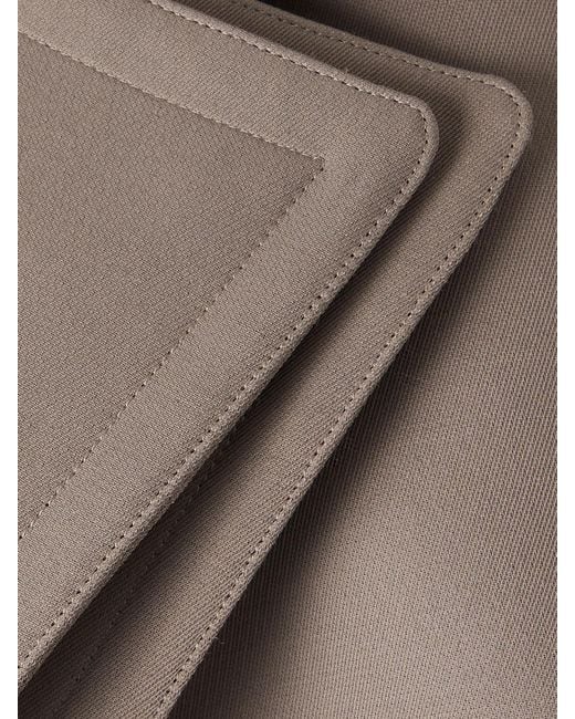 Alaïa Natural Oversized Layered Wool-Blend Twill Coat