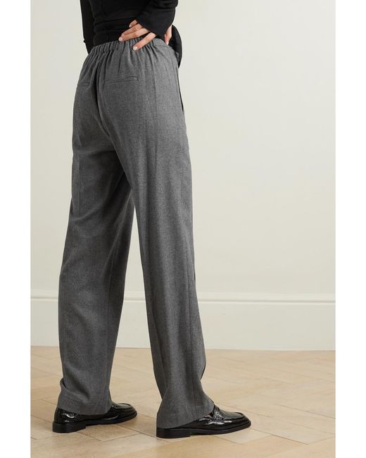 Vince Gray Hose Mit Geradem Bein Aus Gebürstetem Strick