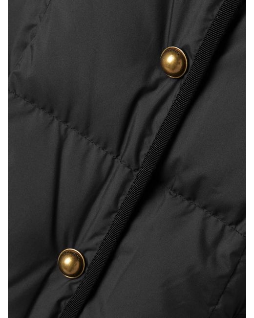 Moncler Black Achard Daunenmantel Aus Gestepptem Shell