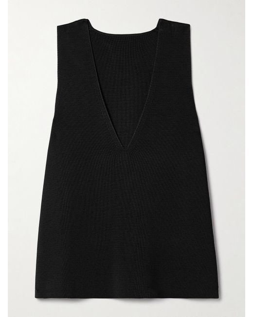 Khaite Black Heidi Knitted Tank