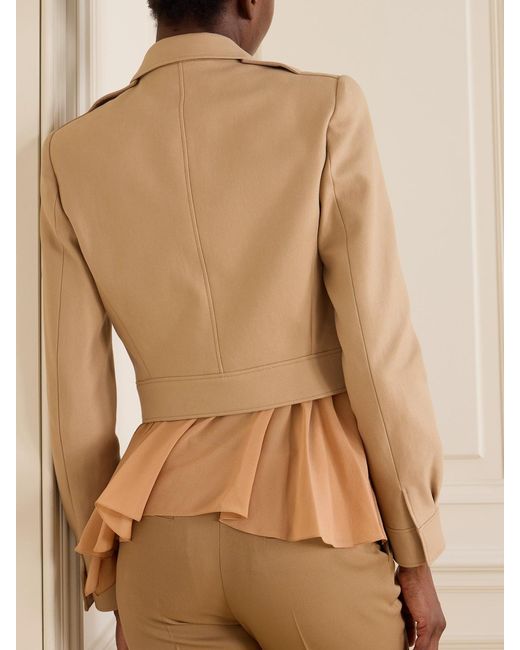 Chloé Natural Cropped Cotton-Drill Jacket