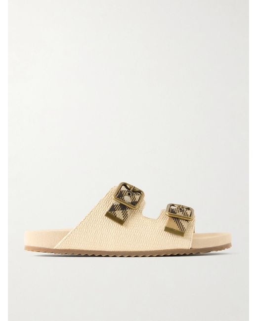 Burberry Natural Urchin Woven Raffia Sandals