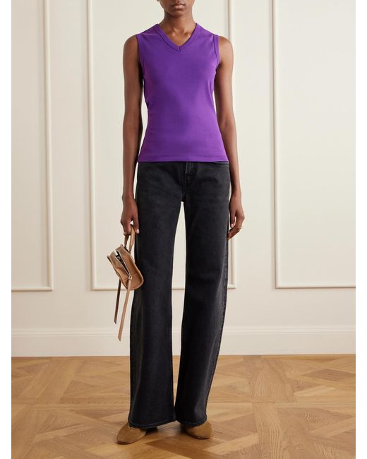 Flore Flore Purple Jill Organic Cotton-Jersey Tank