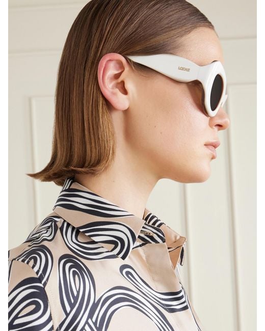 Loewe Natural Paula's Ibiza Rounded-Frame Acetate Sunglasses