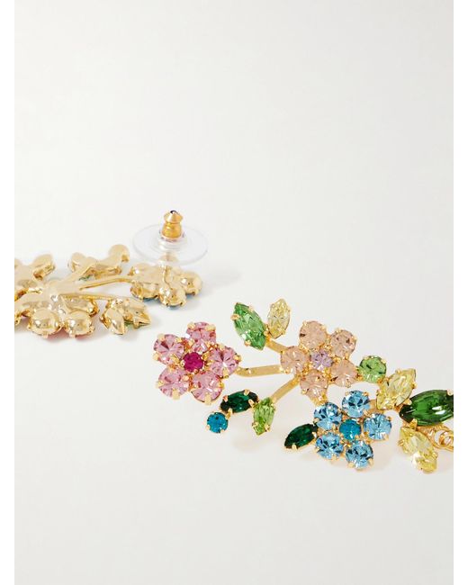 Jennifer Behr White Verlee-Plated Crystal Earrings