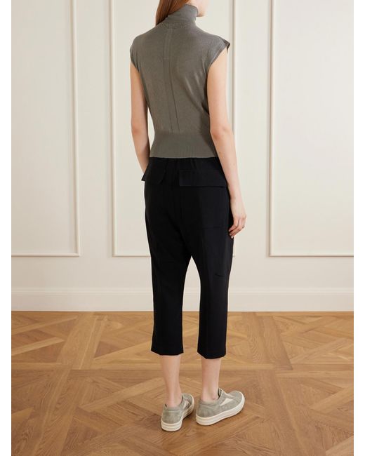 Rick Owens Gray Ribbed Cashmere Top