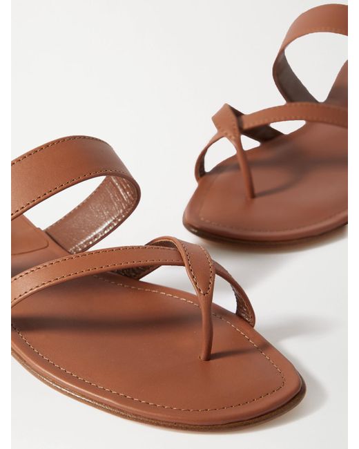 Manolo Blahnik Brown Susa Leather Sandals
