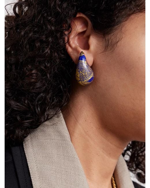 Bottega Veneta White Resin And-Tone Earrings