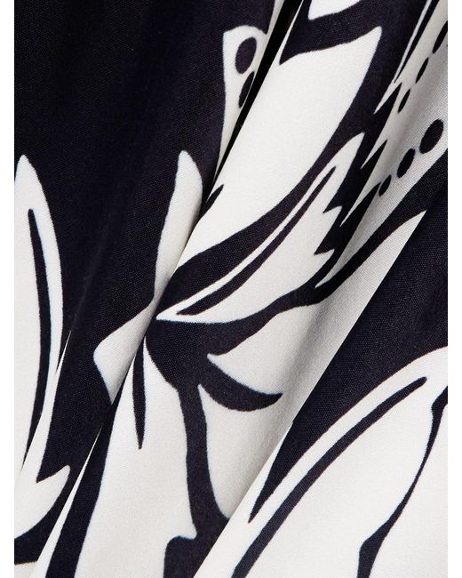 Farm Rio White Floral-Print Satin Maxi Dress