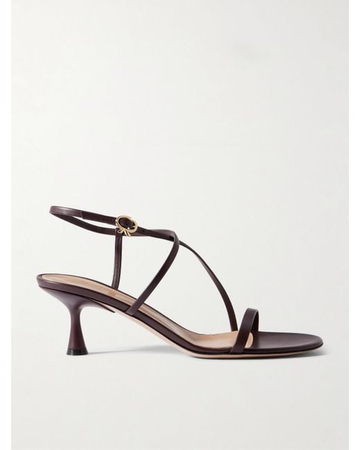 Gianvito Rossi Natural 55 Leather Sandals