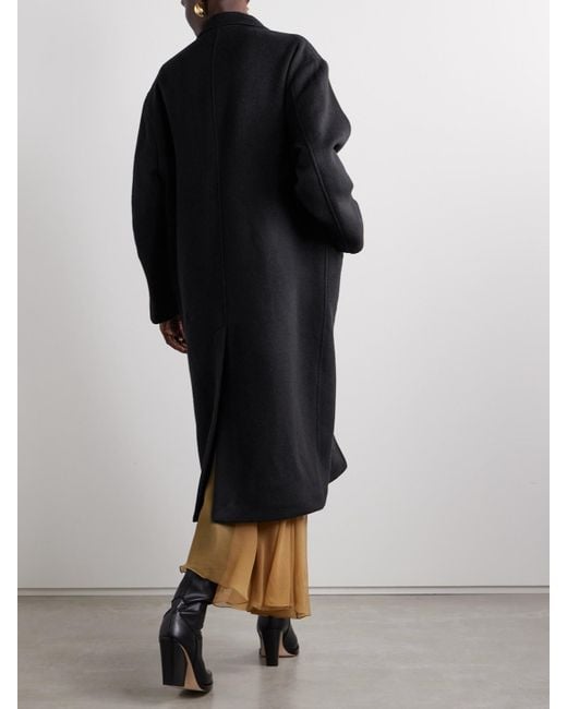 Isabel Marant Black Efezia Brushed Wool-Blend Coat