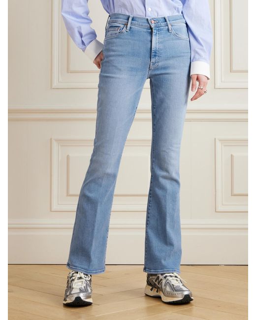 Mother Blue The Weekender High-Rise Flared Jeans